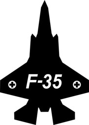Bild von F-35 Lightning II Top Swiss Air Force Autoaufkleber small